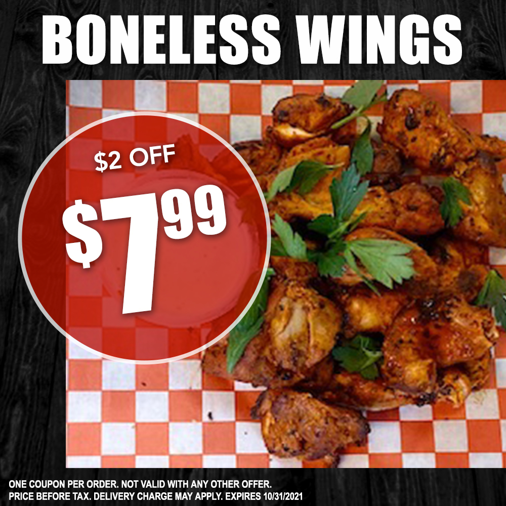 Halal Boneless Wings 212 New York Pizza